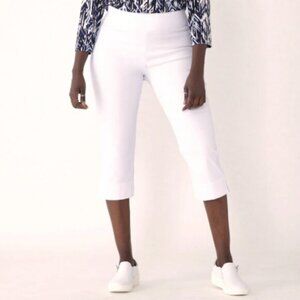 New Mr. Max White Modern Stretch Crop Capri Pant Size 16 bin 4J